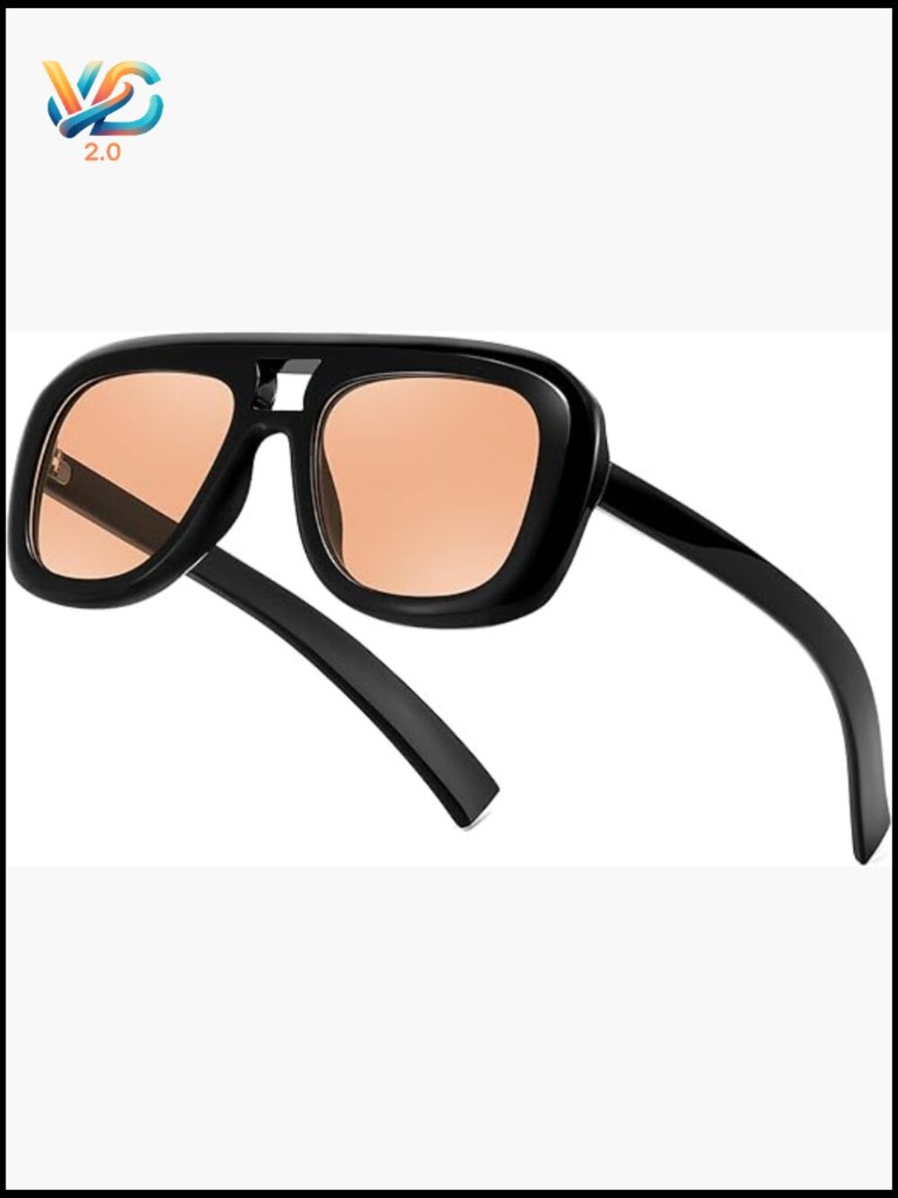 Oversized Square Aviator Sunglasses Retro Pilot Thick Frame Unisex UV400